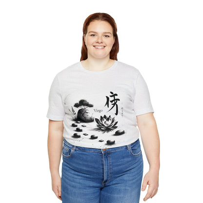 T-Shirt Zen Garden Path: Sumi-e Ink Wash Design Virgo T-Shirt