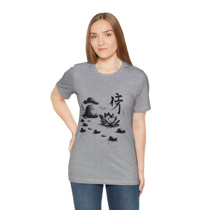 T-Shirt Zen Garden Path: Sumi-e Ink Wash Design Virgo T-Shirt