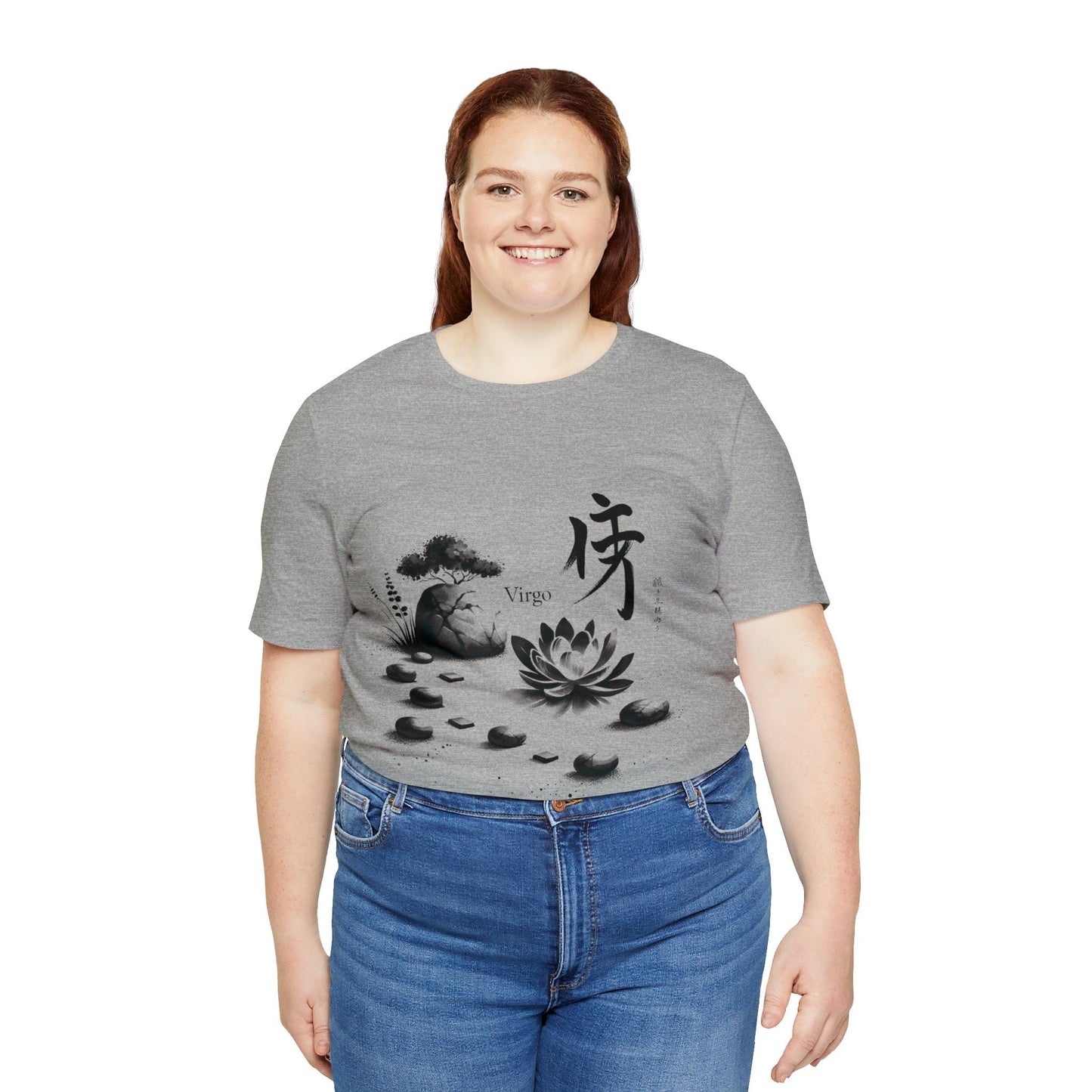 T-Shirt Zen Garden Path: Sumi-e Ink Wash Design Virgo T-Shirt