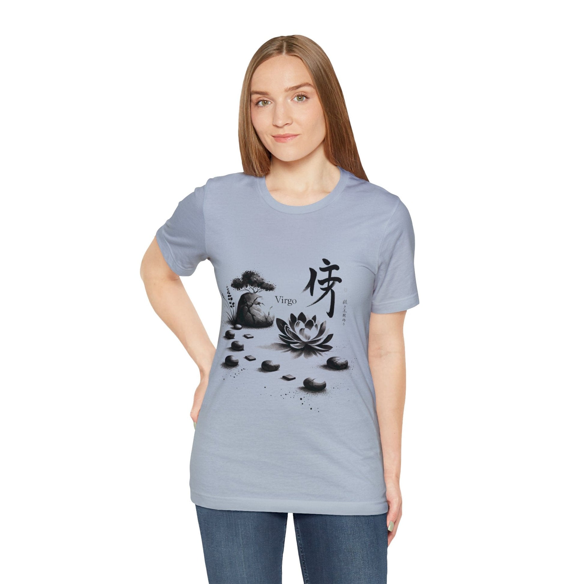 T-Shirt Zen Garden Path: Sumi-e Ink Wash Design Virgo T-Shirt