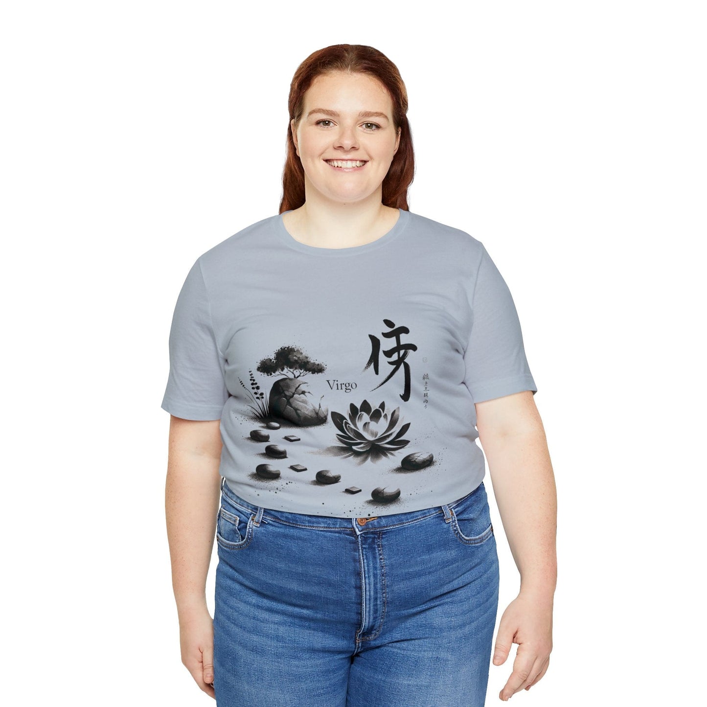 T-Shirt Zen Garden Path: Sumi-e Ink Wash Design Virgo T-Shirt