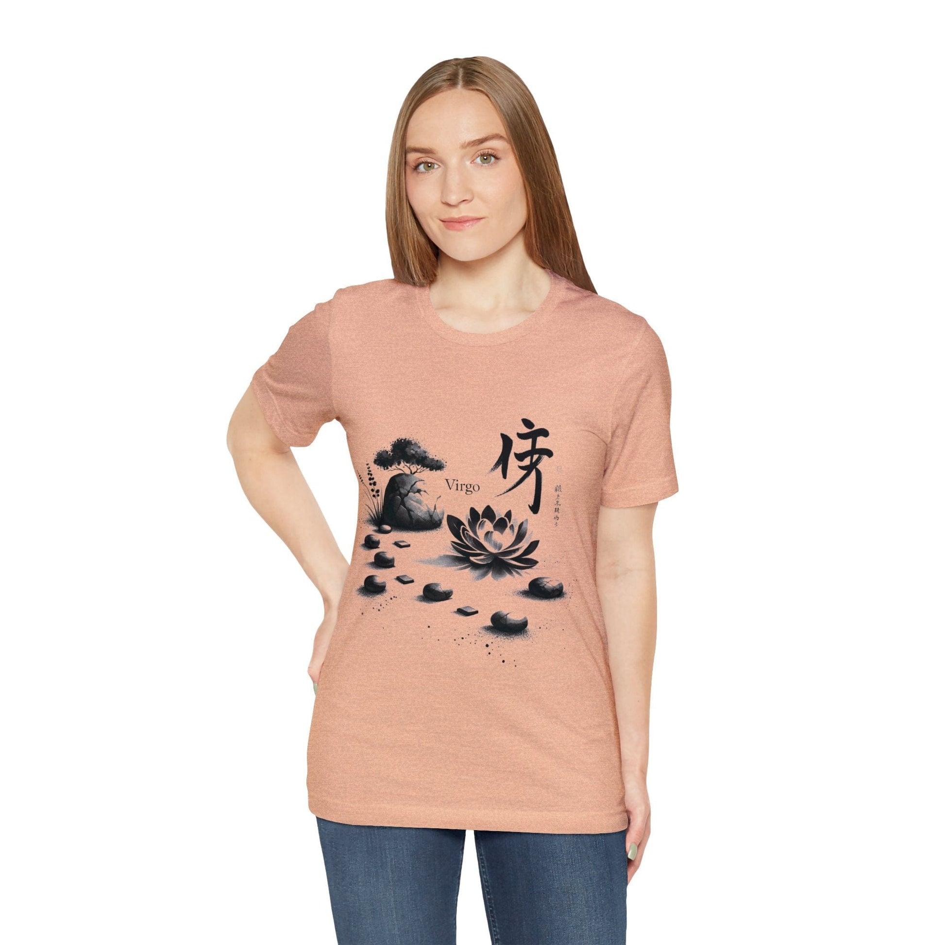 T-Shirt Zen Garden Path: Sumi-e Ink Wash Design Virgo T-Shirt