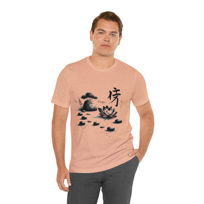 T-Shirt Zen Garden Path: Sumi-e Ink Wash Design Virgo T-Shirt