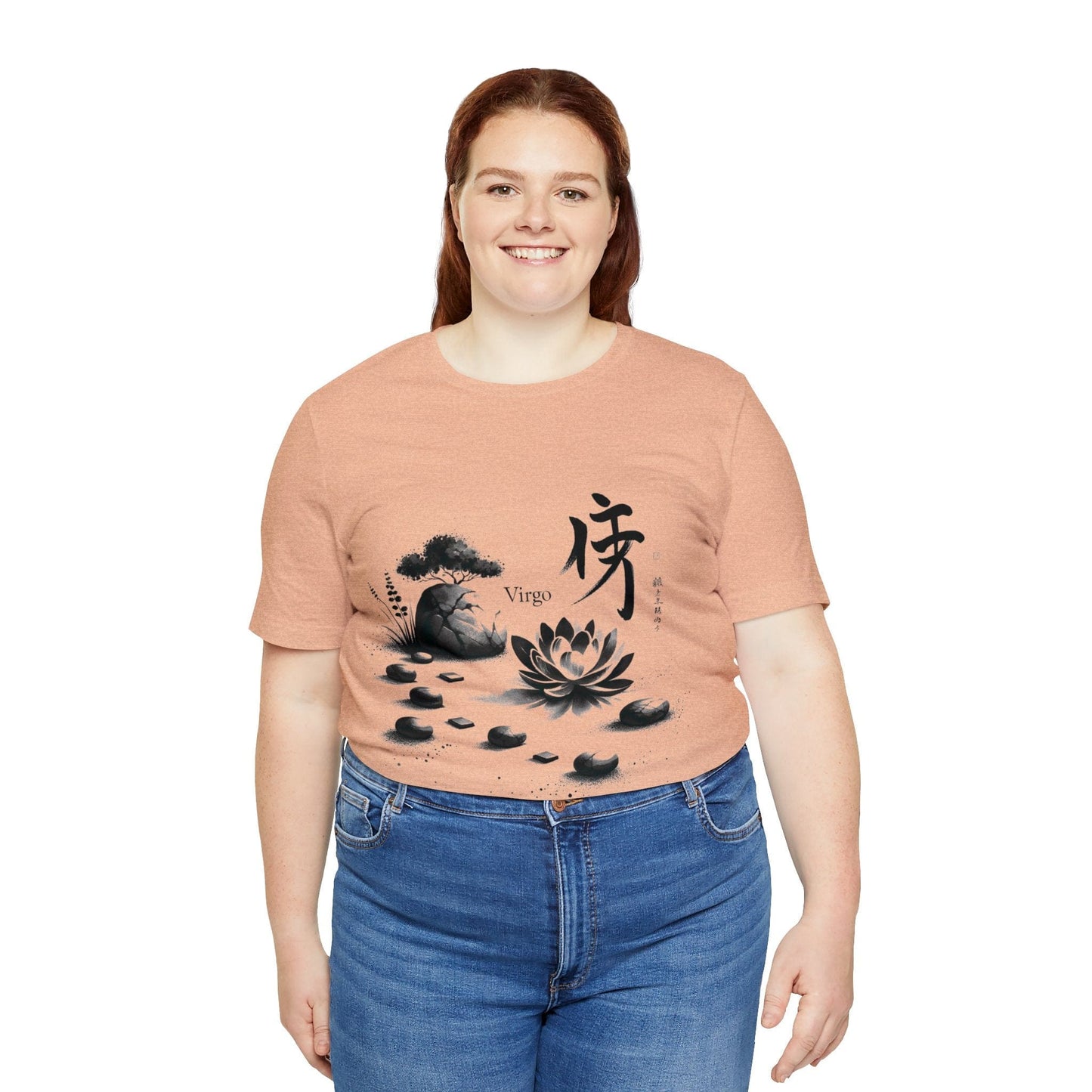 T-Shirt Zen Garden Path: Sumi-e Ink Wash Design Virgo T-Shirt