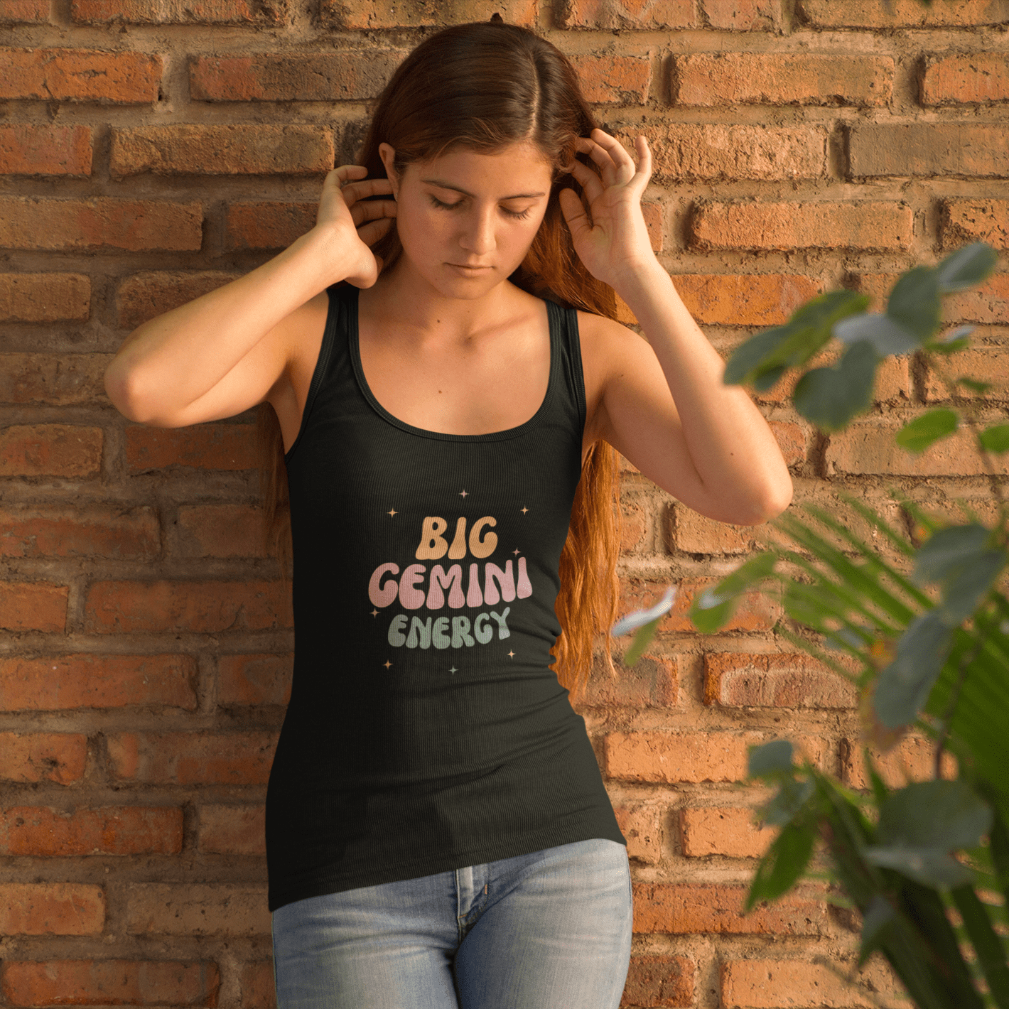 Tank Top Big Gemini Energy Racerback Tank