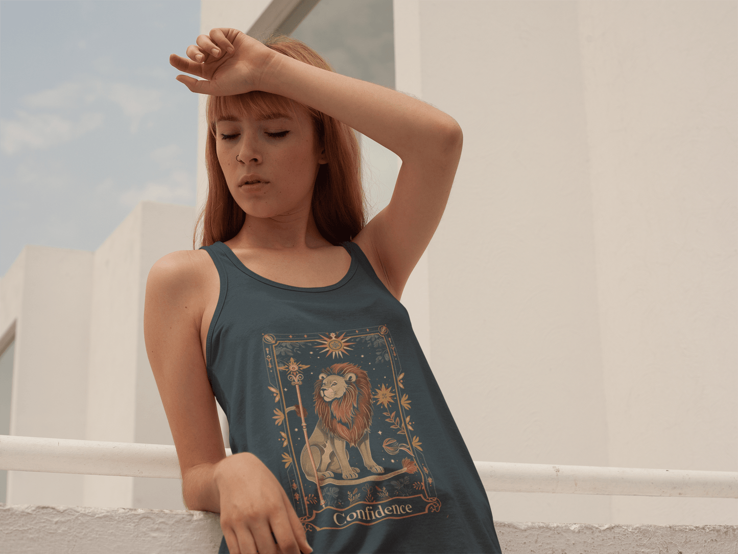 Tank Top Majestic Confidence Leo Racerback Tank