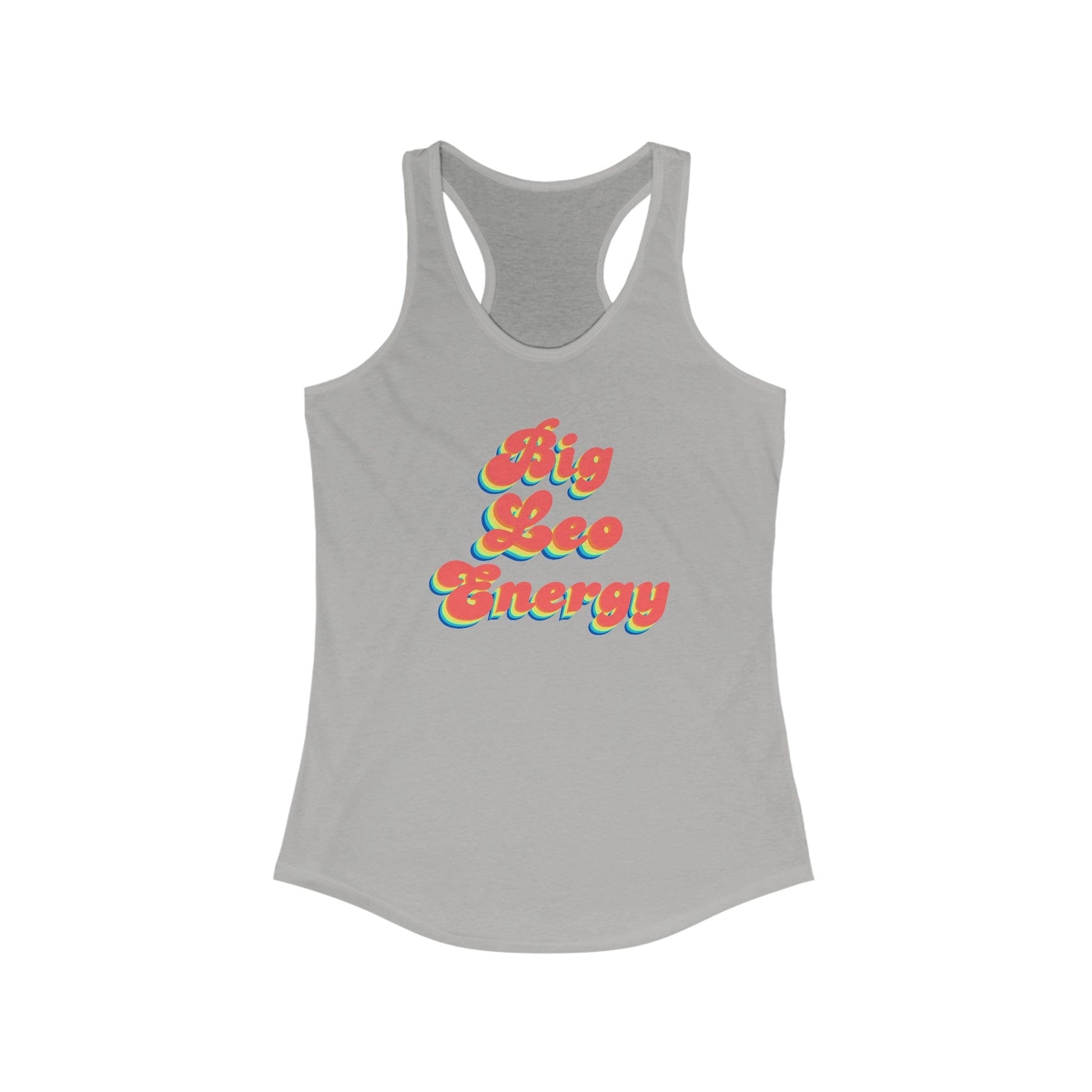 Tank Top S / Heather Grey Big Leo Energy Racerback Tank