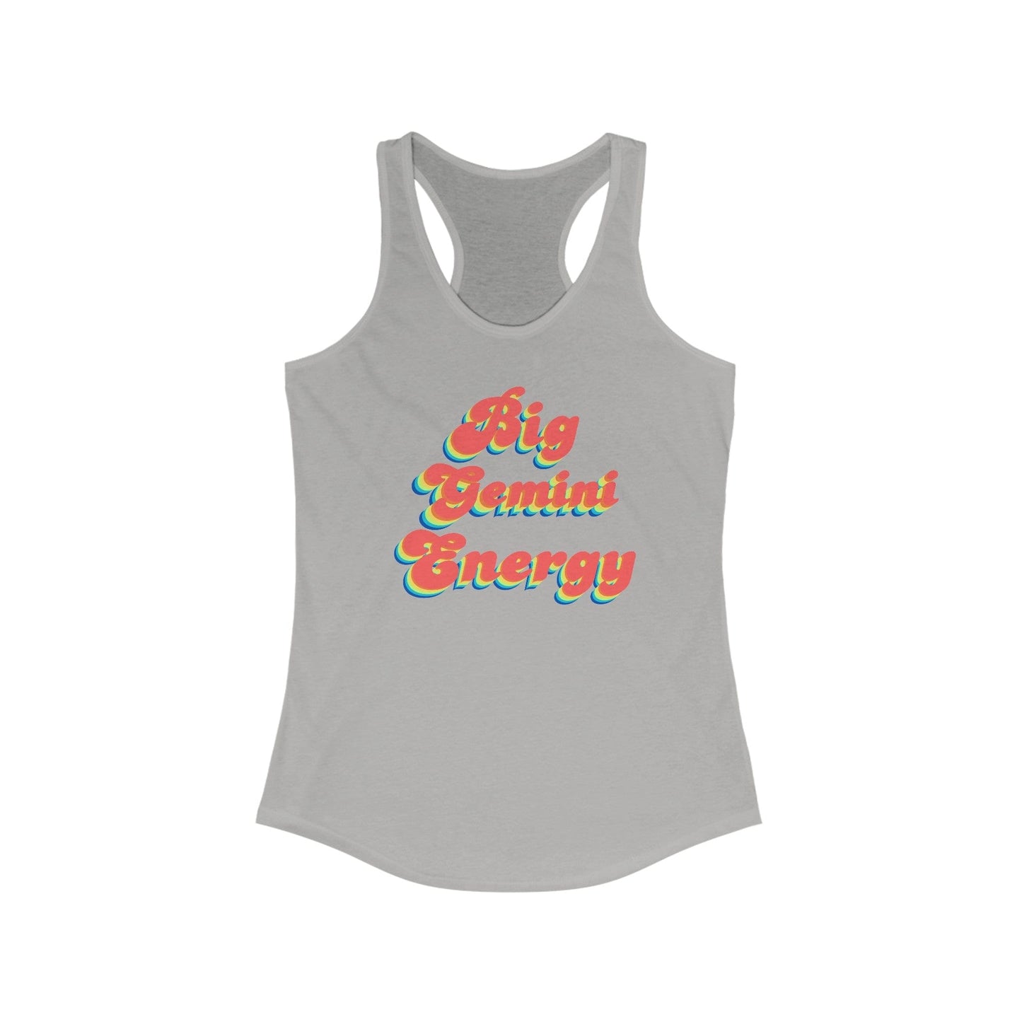 Tank Top S / Heather Grey Cosmic Vibes Gemini Racerback Tank