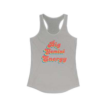 Tank Top S / Heather Grey Cosmic Vibes Gemini Racerback Tank