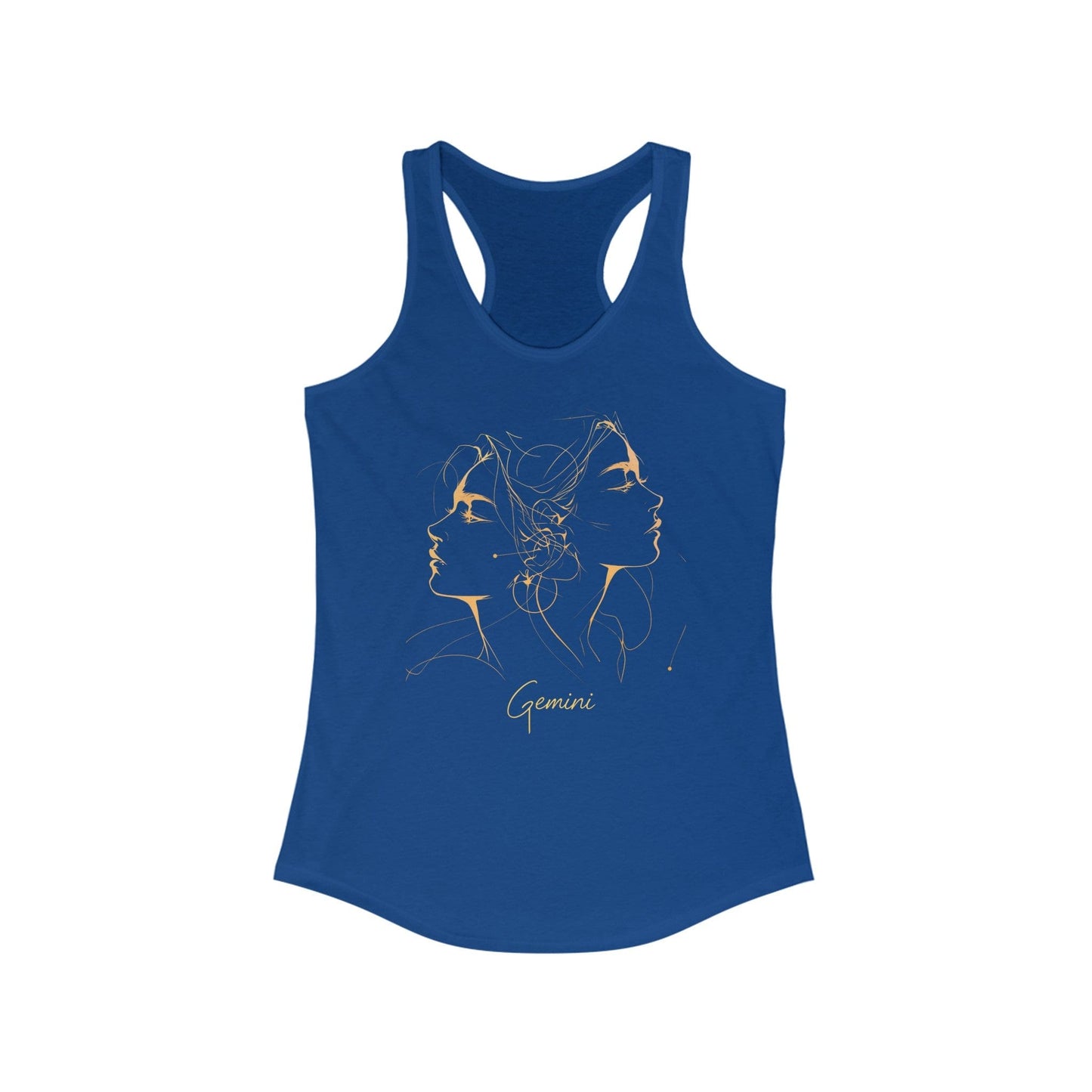 Tank Top S / Solid Royal Ethereal Twins Gemini Racerback Tank