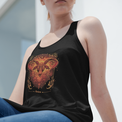 Tank Top The Ram: Aries Tarot Card Racerback Tank