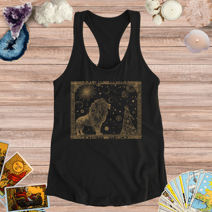 Tank Top XS / Solid Black Majestic Leo Racerback Tank