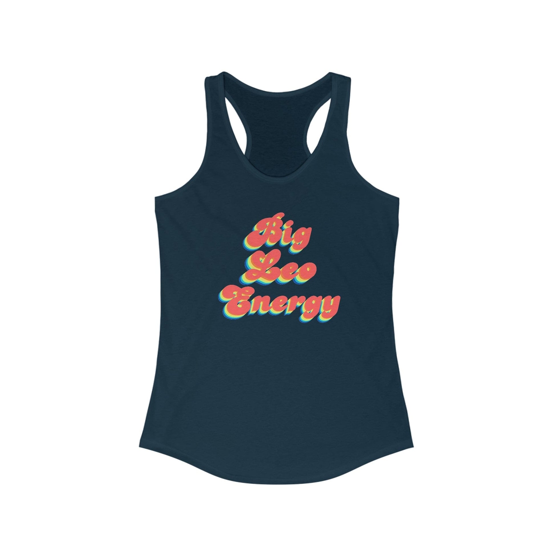 Tank Top XS / Solid Midnight Navy Big Leo Energy Racerback Tank