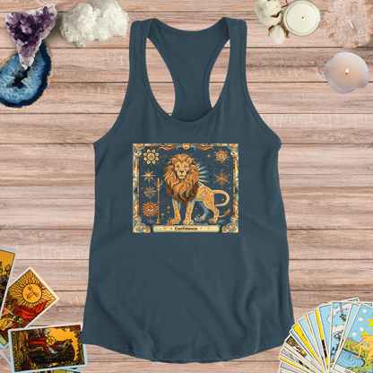 Tank Top XS / Solid Midnight Navy Confidence Leo Racerback Tank