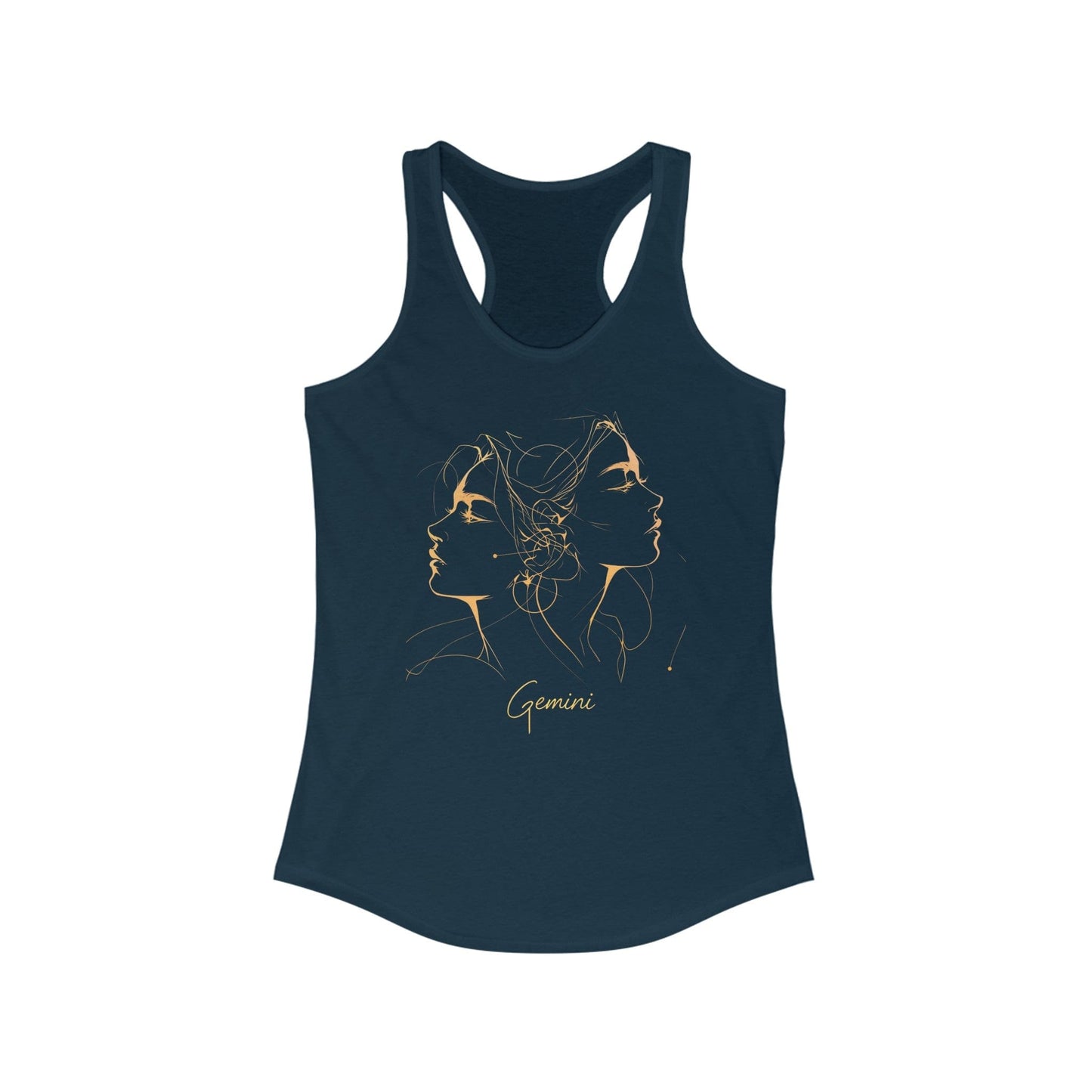 Tank Top XS / Solid Midnight Navy Ethereal Twins Gemini Racerback Tank