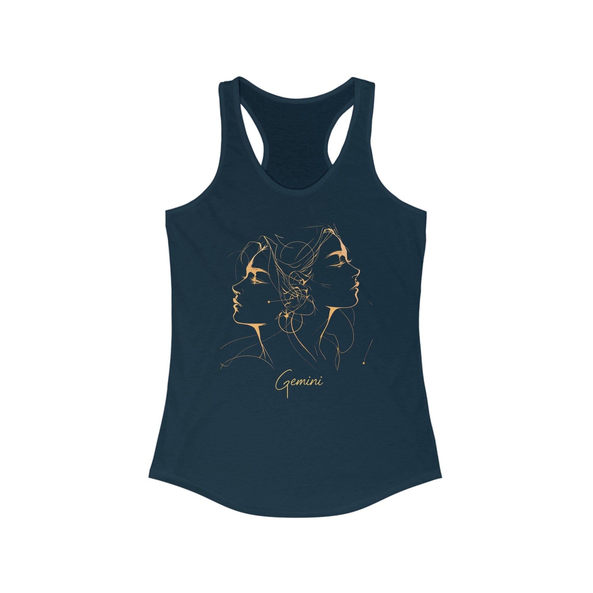 Tank Top XS / Solid Midnight Navy Ethereal Twins Gemini Racerback Tank