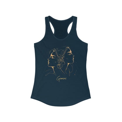 Tank Top XS / Solid Midnight Navy Ethereal Twins Gemini Racerback Tank