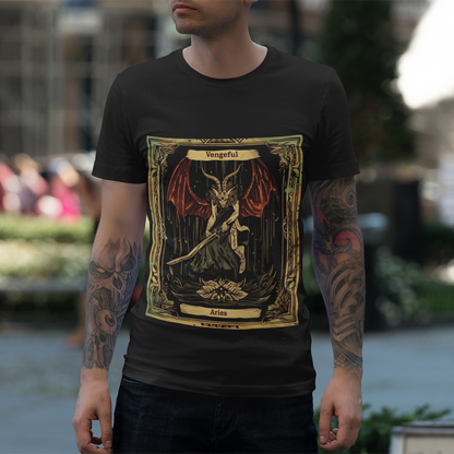 Vengeful Aries Tarot Card T-Shirt - Halloween Limited Edition