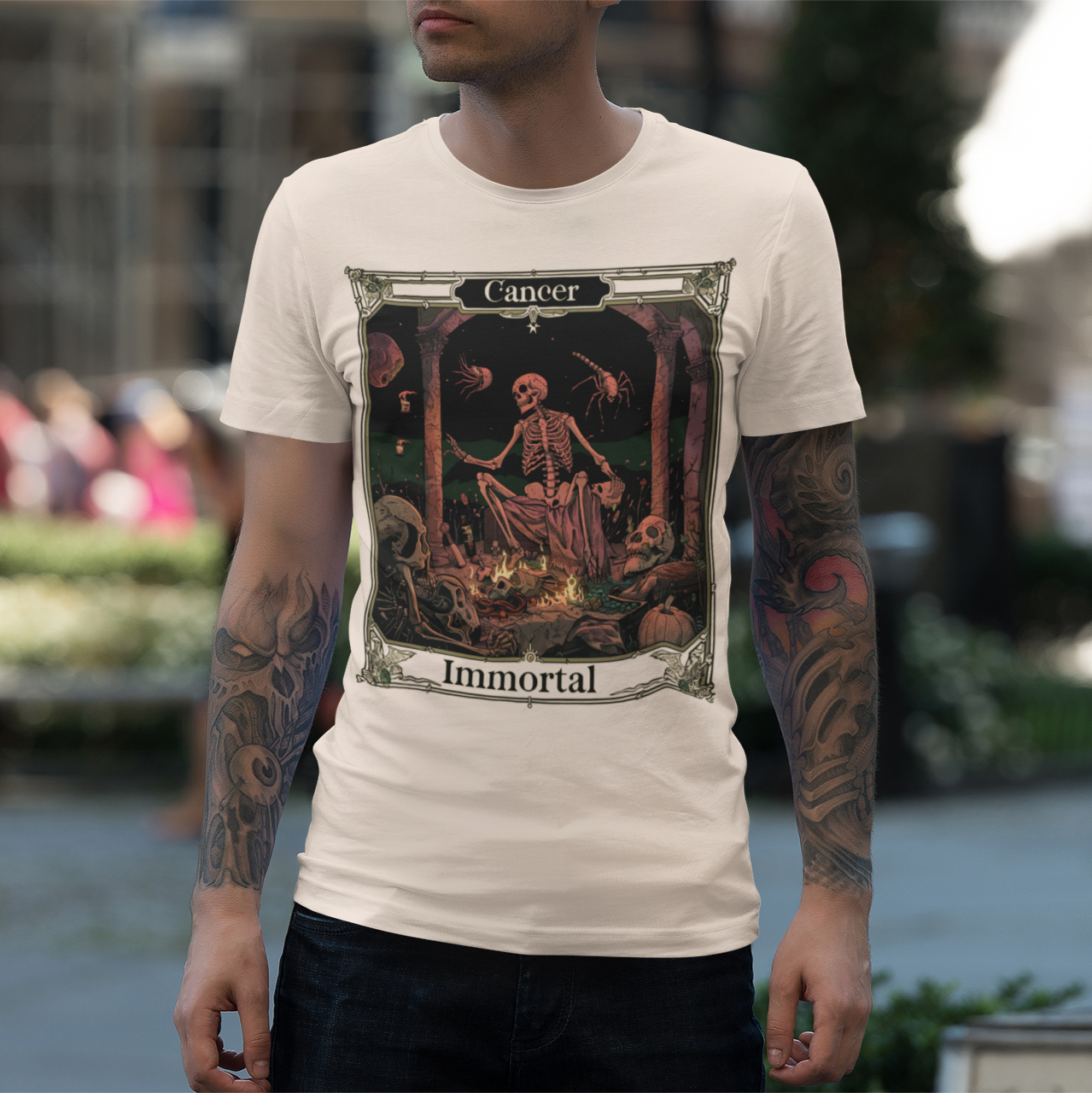 Cancer Immortal Skeleton T-Shirt  - Halloween Limited Edition