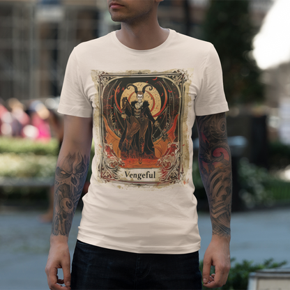 Vengeful Aries - Gothic Tarot Card T-Shirt - Halloween Limited Edition